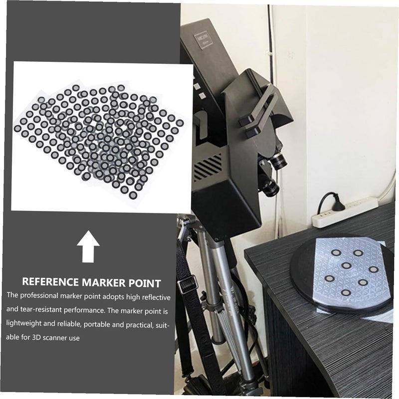 Operitacx 3D Scanner Reflective Marker Points 0.15mm Thick High-reflectivity Film Dots for Industrial and Consumer Scanning, 5 Sheets with 50 Markers for Precise Tracking and Facial - Image 4