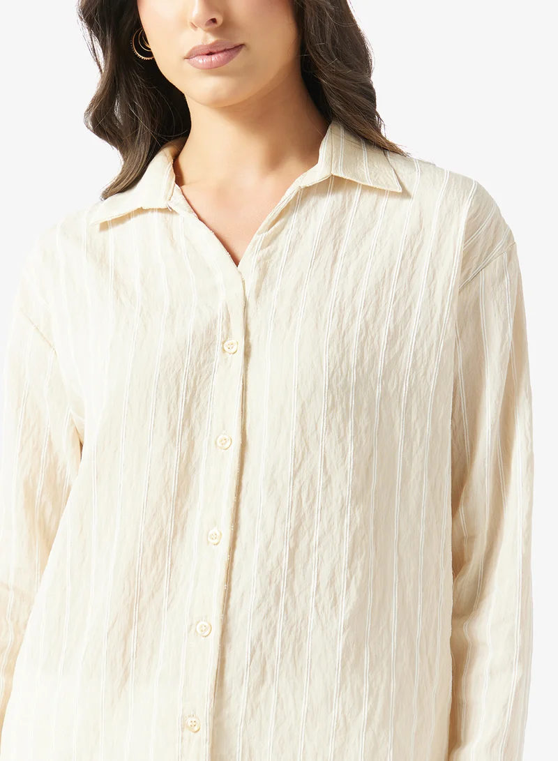 Fyor  Striped Button-Down Shirt for Women | Best Price UAE