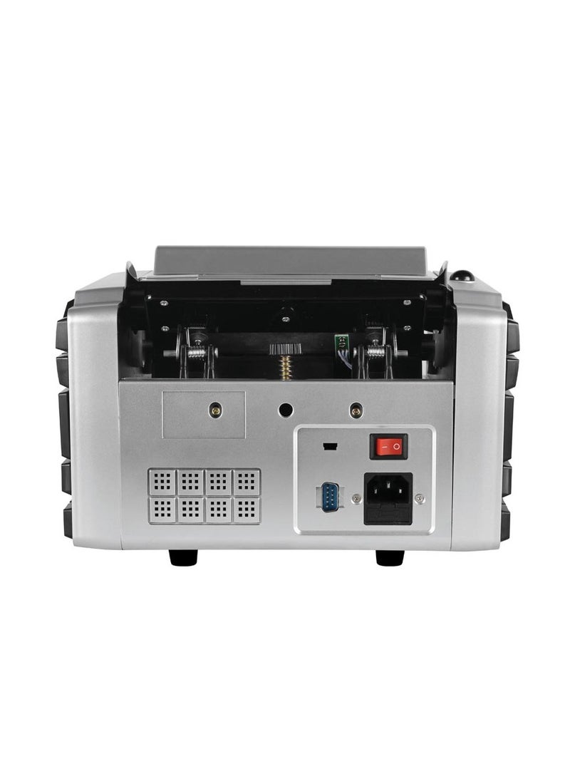 Crony - AL-6200T Professional Mixed Denomination Bill Counter Machine with Value Counting - High Speed 1000pcs/min Bank Grade Currency Counter with UV/MG/IR Detection - Portable Money Counter with 200pcs Hopper/Stacker, Dual Display, Batch Mode & Auto Currency Customization - RS-232 Interface, AC 220V, Compact 305x255x180mm Design (500g) - Includes 1 Year Warranty + 3 Months Software Updates - Ideal for Banks, Retail Stores, Cash-Intensive Businesses Seeking Accurate Bill Counting, Sorting & Note Detection - Image 1