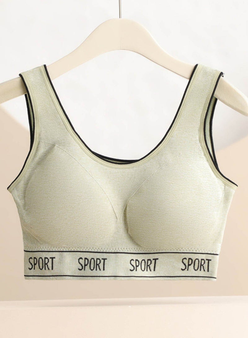 Women's 3-Piece Sportswear Set in Light Green - Sports Bra, Underwear & Boxer Shorts  - Image 3