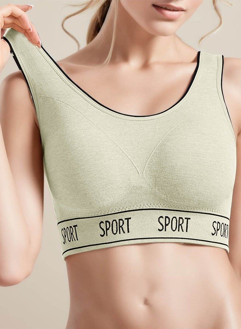Women's 3-Piece Sportswear Set in Light Green - Sports Bra, Underwear & Boxer Shorts  - Image 5