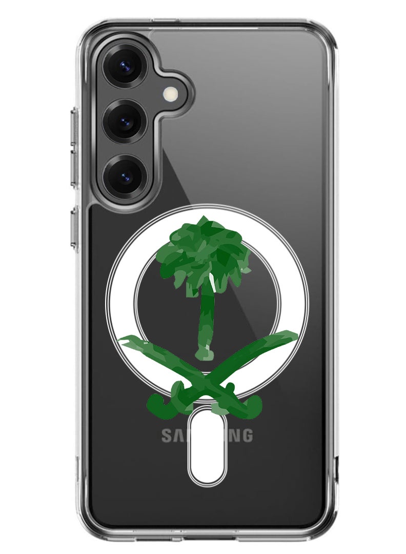 Theodor Magnetic Case for Samsung Galaxy S25 6.2-inch Compatible with MagSafe Wireless Charging, Shockproof Phone Bumper Cover KSA symbol - Image 1