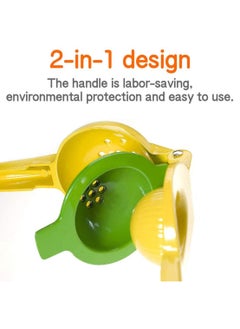 sokany Lemon Lime Squeezer, Heavy Duty Metal Manual Hand Juicer Press for Lemons, Limes Citrus Fruit, No Pulp or Seeds, Dishwasher Safe, Premium Quality Juicing Kitchen Tool (Green/Yellow)  - Image 4