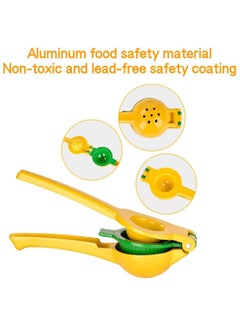 sokany Lemon Lime Squeezer, Heavy Duty Metal Manual Hand Juicer Press for Lemons, Limes Citrus Fruit, No Pulp or Seeds, Dishwasher Safe, Premium Quality Juicing Kitchen Tool (Green/Yellow)  - Image 5