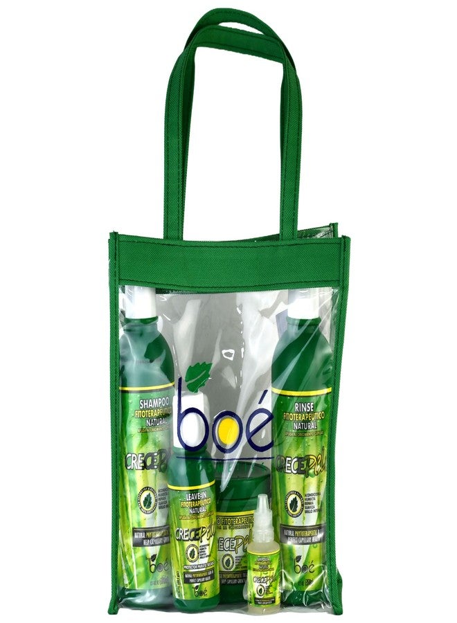 Crece Pelo Natural Hair Growth Kit – 6-Piece Set with Shampoo, Rinse, Leave-In, Hair Mask, Drops & Ampoule – Phytotherapeutic Formula for Hair Growth, Strength & Thickness – Sulfate-Free - Image 2