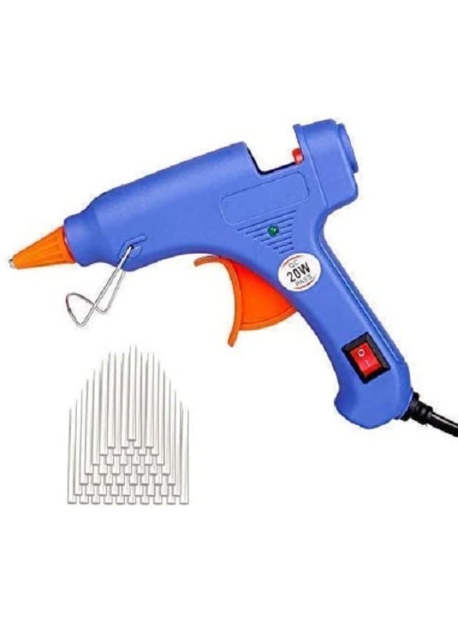 Home Care Hot Glue Gun Kit – 20W Blue Glue Gun with 50 Glue Sticks | Fast Heating & Easy to Use for Crafts, DIY, Repairs & More  - Image 1