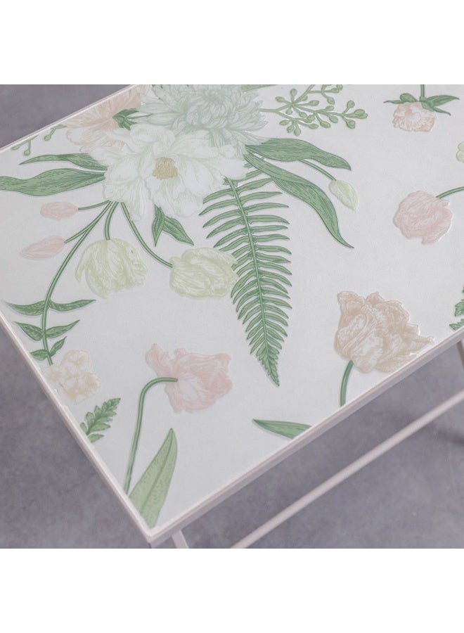 DANUBE HOME Elegant Mosaic Planter Table – Outdoor/Indoor Side Table  | Decorative Mosaic Top, Perfect For Balcony, Garden Lounge Or Living Room , Chic Durable Metal Frame Furniture - Image 2