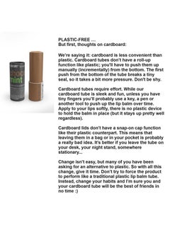 Hurraw! Hurraw! Chocolate & Mint Lip Balm, 3 Pack: Plastic-Free with new cardboard push-up tube. Certified Organic, All Natural Origin, Vegan & Cruelty Free. Gluten, Bee, Shea, Soy & Palm Free. Made in USA  - Image 4