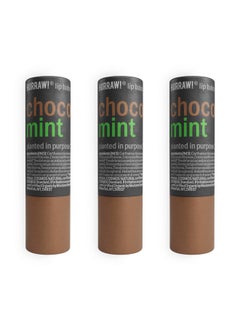 Hurraw! Hurraw! Chocolate & Mint Lip Balm, 3 Pack: Plastic-Free with new cardboard push-up tube. Certified Organic, All Natural Origin, Vegan & Cruelty Free. Gluten, Bee, Shea, Soy & Palm Free. Made in USA  - Image 1