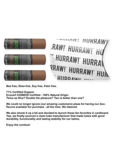 Hurraw! Hurraw! Chocolate & Mint Lip Balm, 3 Pack: Plastic-Free with new cardboard push-up tube. Certified Organic, All Natural Origin, Vegan & Cruelty Free. Gluten, Bee, Shea, Soy & Palm Free. Made in USA  - Image 2