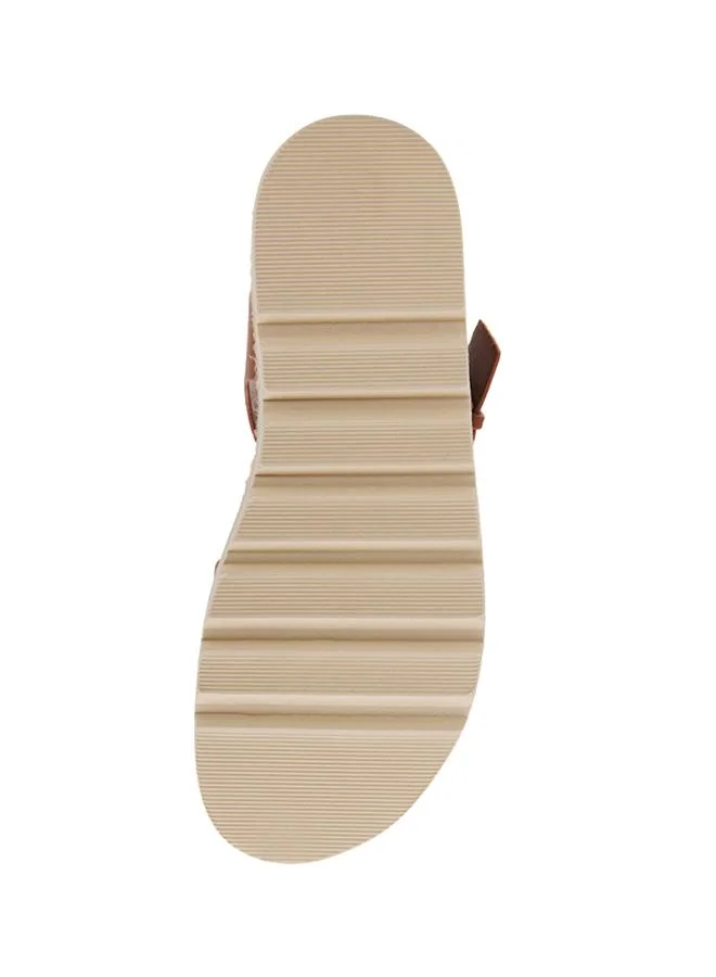 Steve Madden  Radner Women's Tan Flat Sandals for Women | Best Price UAE