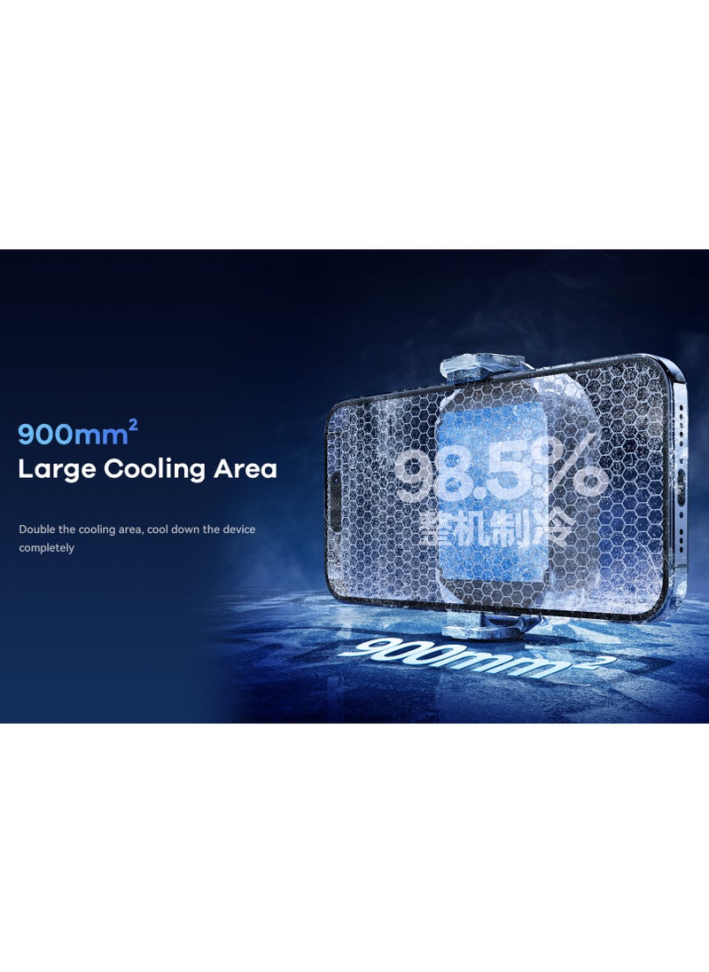 REMAX - RT-F9i Semiconductor Magnetic Phone Cooler, Digital Temperature Display for Phone or Tablet Mobile Gaming, Streaming. Fast Cooling, Colorful Lighting, Low Noise, Type C with Clamp, 2-lelvel adjustment - Image 1