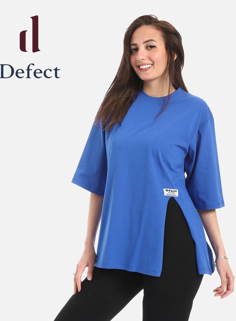 Defect Women's oversized T-shirt with side slit - Image 2