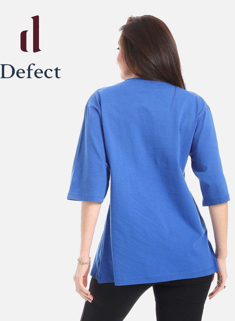 Defect Women's oversized T-shirt with side slit - Image 3