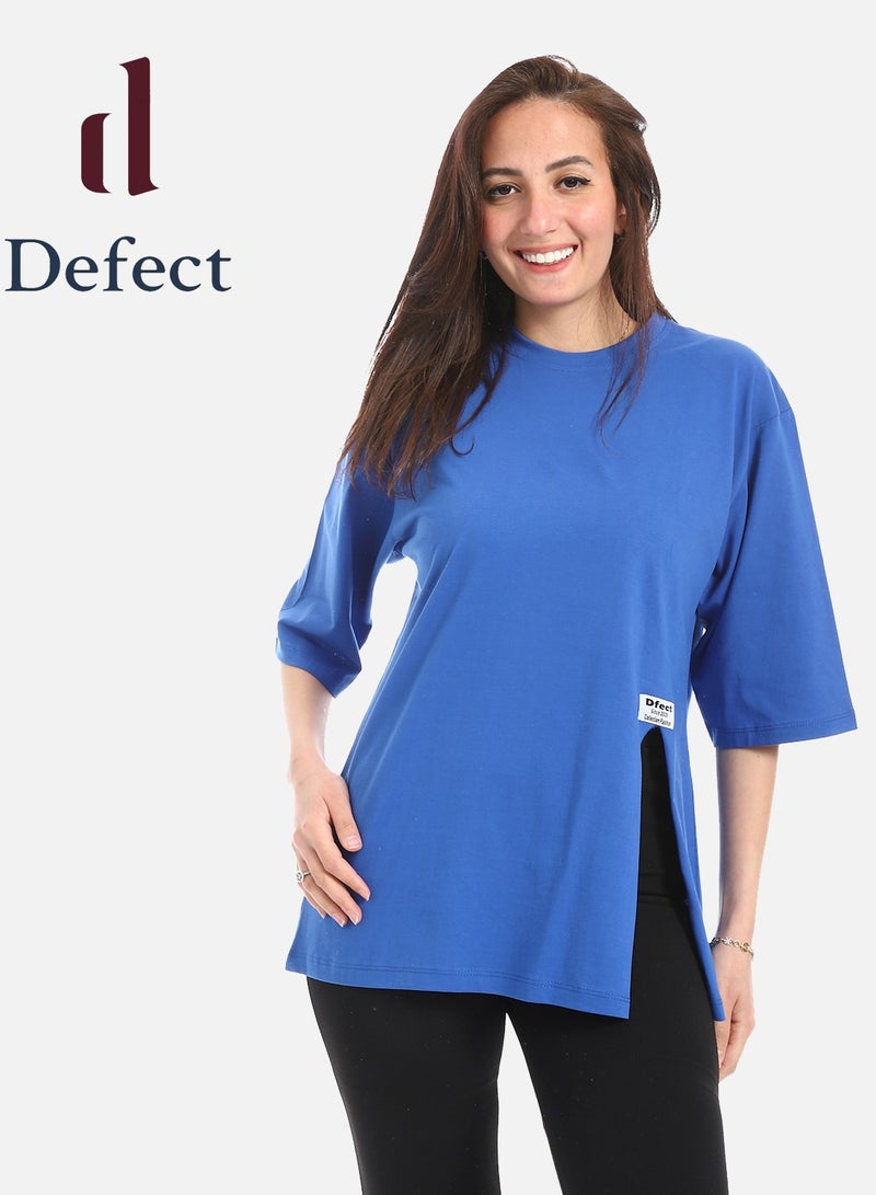 Defect Women's oversized T-shirt with side slit - Image 1
