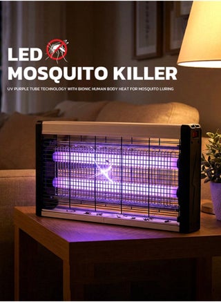 Electric Flying Insect Killer Mosquito Killer Lamp Bug Zapper Hangable Indoor Outdoor Fly Trap High Voltage UV Light Insect Eliminator for Home Office Kitchen - 40W - view 4