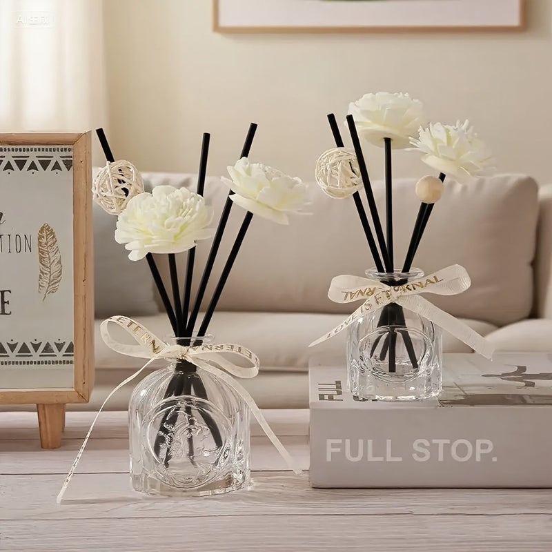 Aroma Diffuser Set 17 Pieces With Rattan Balls Scented Sticks Floral Beads Perfect For Home Decor Dining Room Ambiance Wedding Party Decoration - Image 5