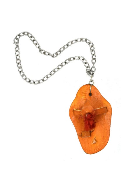 Lucky Charm Kolhapuri Chappal Decorative Leather Mirror Hanging