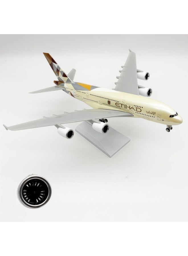 الاتحاد مجسم طائرة مصبوب (Diecast) بطول 30 سم – لعبة طائرة قابلة للاقتناء مع قاعدة تثبيت – مثالي لعشاق الطيران والأطفال (هدية عيد ميلاد أو هدية عيد الميلاد المجيد). - Image 2