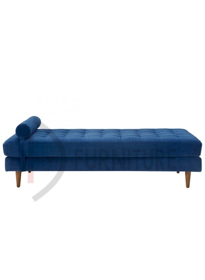 DIVINE FURNITURE Velvet Ottoman With Round Pillows  - Image 3