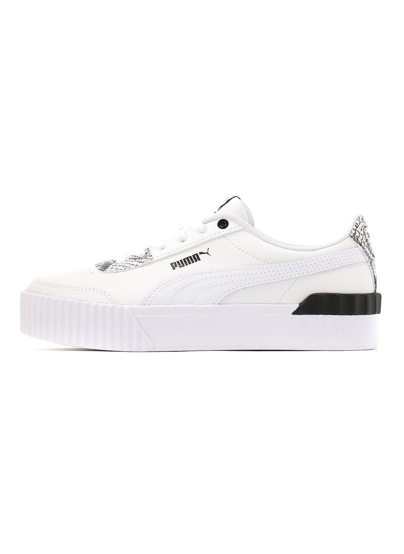 PUMA Carina Lift Reptile Womens White Trainers  - Image 1