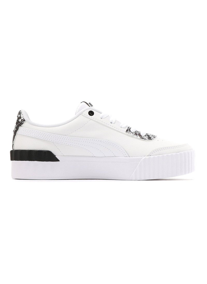 PUMA Carina Lift Reptile Womens White Trainers  - Image 2