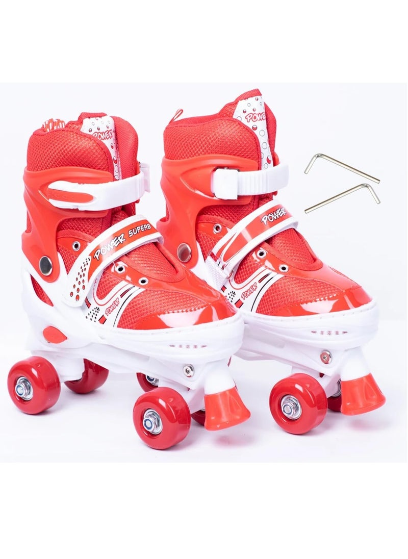 Kids Unisex Adjustable Four Wheel Roller Skating Shoes With Stopper Making it Easier for kids to Balance - pzsku/Z30E766F6D47A657A51DAZ/45/_/1717224922/a6b0712b-a5dc-4454-a8d9-16bf7cbc1fc7