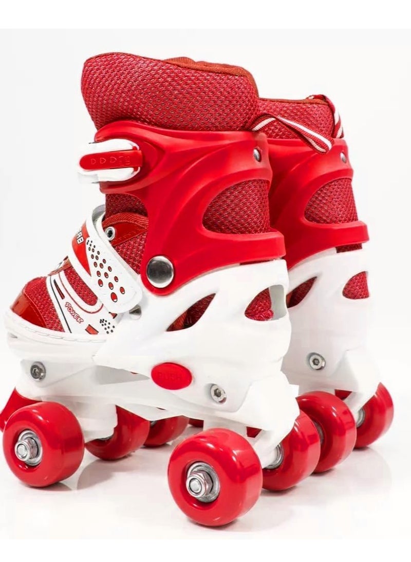Spall Kids Unisex Adjustable Four Wheel Roller Skating Shoes With Stopper Making it Easier for kids to Balance - Image 3