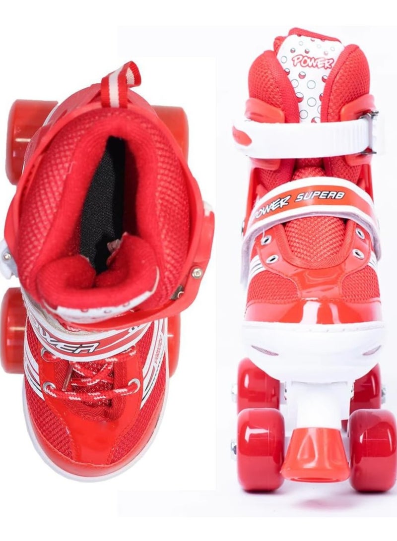 Spall Kids Unisex Adjustable Four Wheel Roller Skating Shoes With Stopper Making it Easier for kids to Balance - Image 4