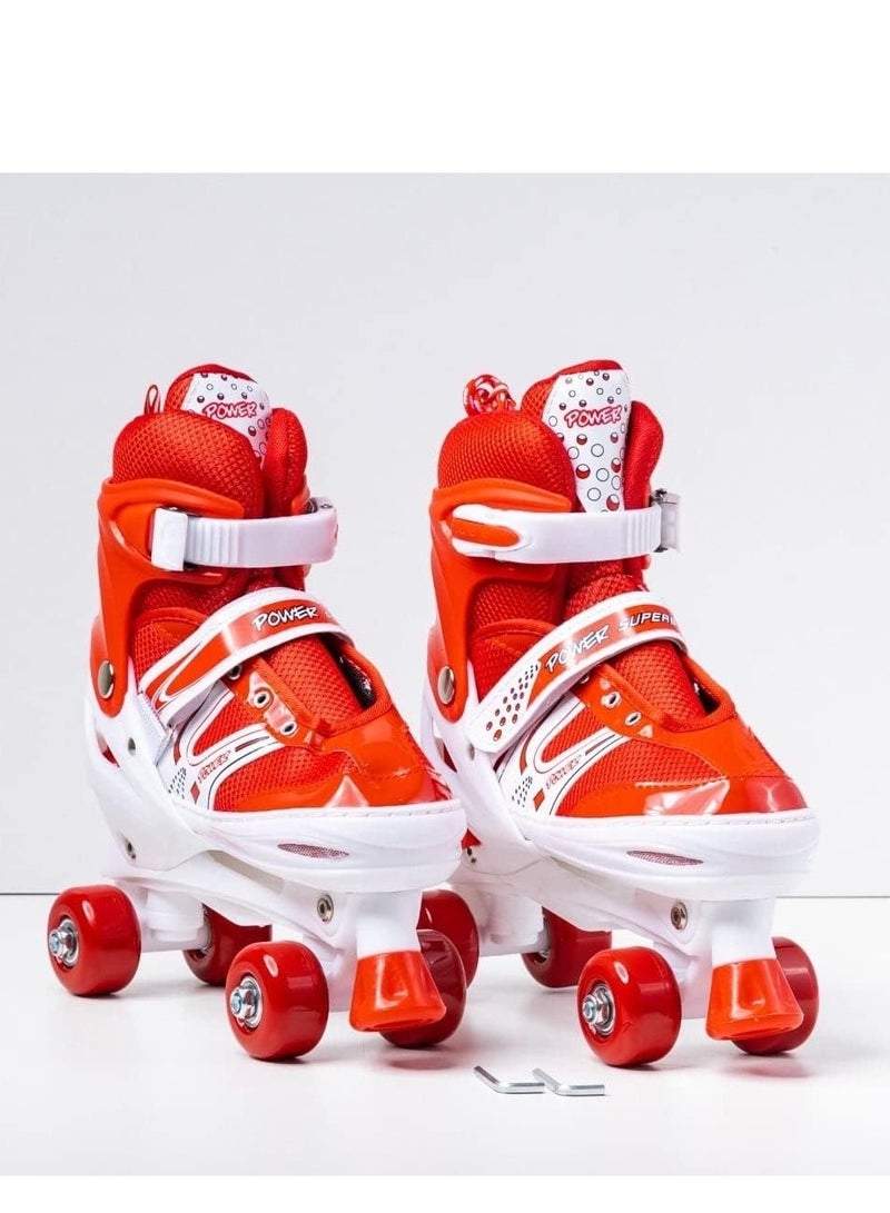 Spall Kids Unisex Adjustable Four Wheel Roller Skating Shoes With Stopper Making it Easier for kids to Balance - Image 5