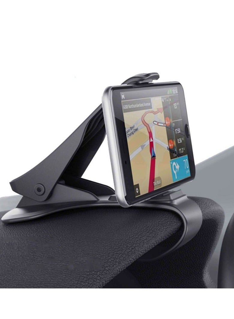 Universal Car Dashboard and Center Console Phone Holder - HUD Style Navigation Stand with Safe Driving Vehicle Mount Bracket - Image 1