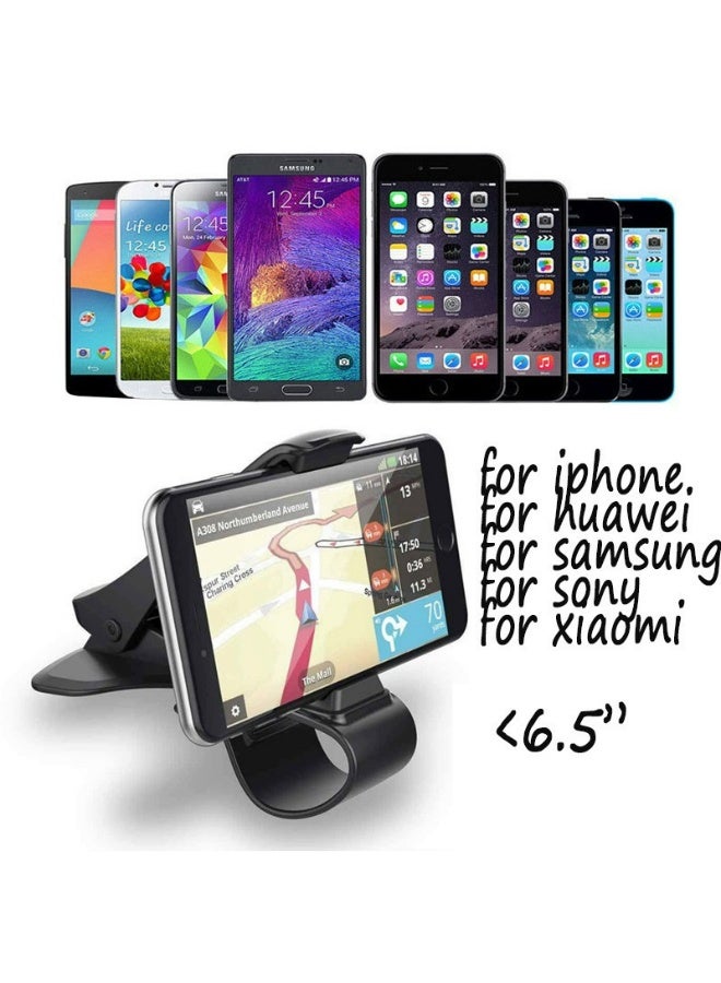 Universal Car Dashboard and Center Console Phone Holder - HUD Style Navigation Stand with Safe Driving Vehicle Mount Bracket - Image 2