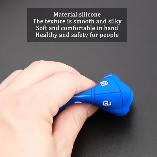 TANDRIVE 4-Button Key Fob Cover for 2023-2025 2026 Chevy Colorado Equinox Silverado GMC Canyon Sierra 2025 Honda Prologue, Silicone, 2-Pack, Black and Blue - Image 5