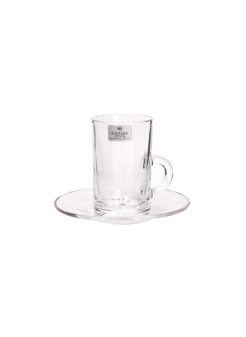 Alsaif home Crystal Tea Cup Set 6 Pieces - Saif Home 