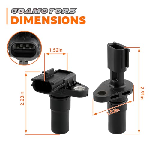 GoaMotors مجموعة حساسات سرعة نقل الحركة من GoaMotors 3 قطع متوافقة مع نيسان فيرسا كويست جوك روج ألتيمة متوافقة مع إنفينيتي QX55 QX50 JX35 حساسات سرعة الإدخال والإخراج استبدال 31935-1XF00 - Image 5