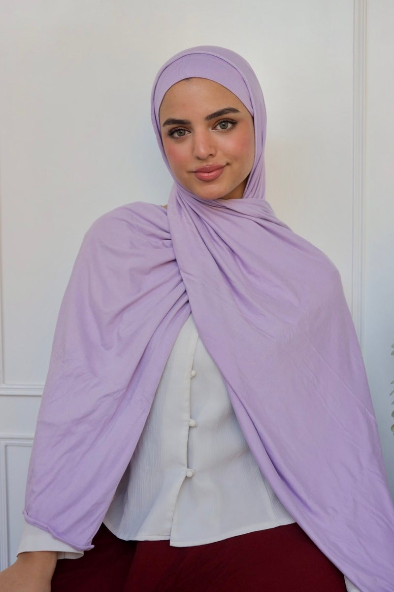 طرحة حريمي ليكرا خامة فاخرة وناعمة - بنفسجي