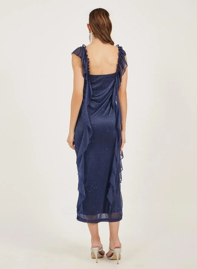 Styli Sparkle Ruched Dress