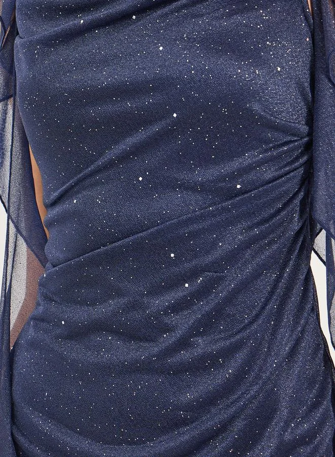 Styli Sparkle Ruched Dress