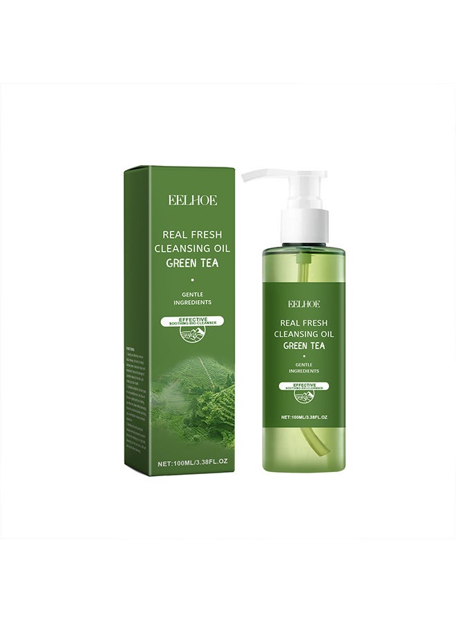 EELHOE Green Tea Cleansing Oil is rich in mineral oil, laureth-4, isopropyl palmitate, tocopherol (vitamin E), tea extract, etc. It is suitable for gentle makeup removal and soothing facial, eye and lip makeup removal. - Image 1