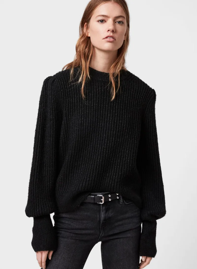 all saints Mrya Crew Neck Sweater