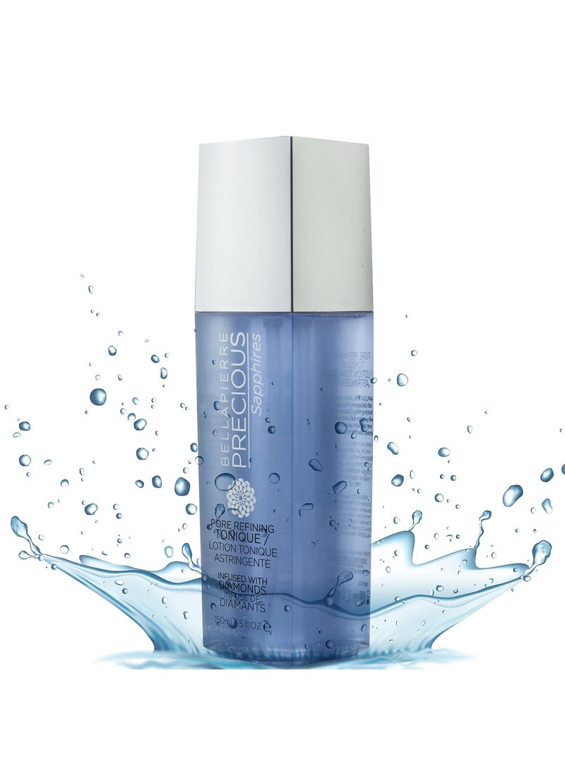 BellaPierre Bellapierre Precious Sapphires DiamondInfused Pore Refining Tonique  All Natural Toner Gently Removes Makeup  Residue  Chamomile Honey  Cucumber Extracts for Soothing Refreshment  150ml 