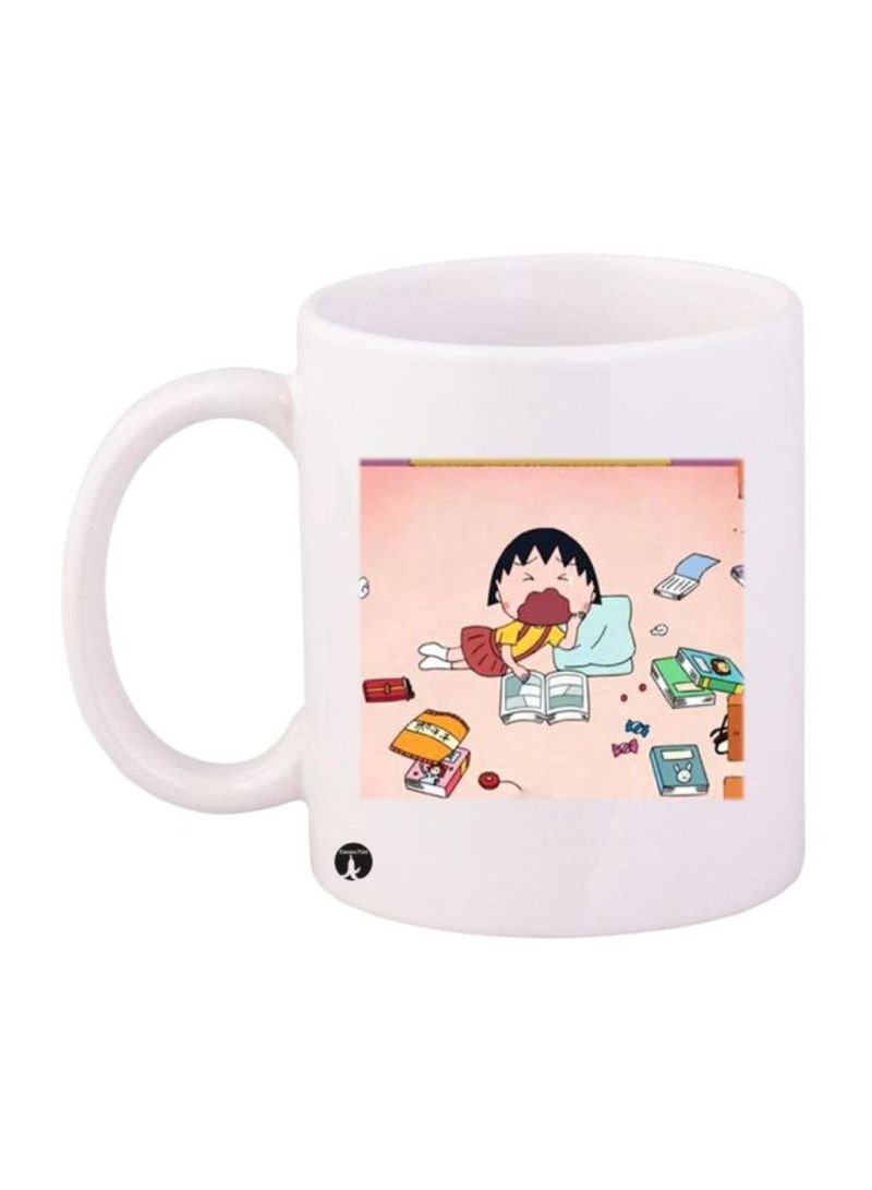 RKN Chibi Maruko Chan Printed Mug Pink/Blue/Orange Standard Size