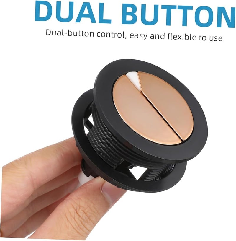 STOBOK بديل زر دفع المرحاض ذو الدفق المزدوج مادة متينة سهلة التركيب - Image 4