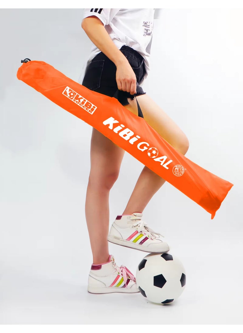 KiBi - Portable Folding Soccer Goal Set Net And Mini Ball With Carrying Bag, 120x80x80CM, Size L - Image 1