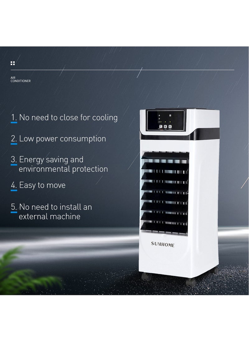 Sunhome - Evaporative Air Cooler, Led Display Cooling Fan with 3 Modes & 3 Speeds, Windowless Air Conditioner with Remote Control - Image 1