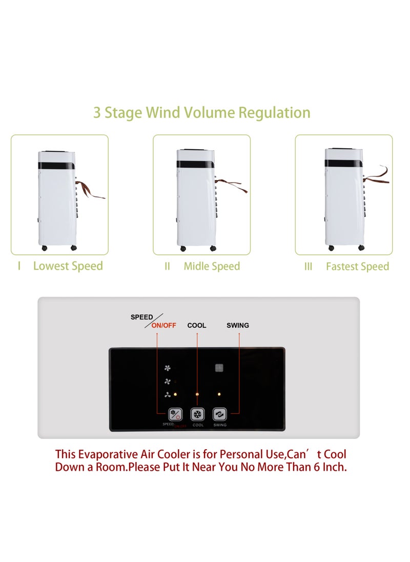 Sunhome - Evaporative Air Cooler, Led Display Cooling Fan with 3 Modes & 3 Speeds, Windowless Air Conditioner with Remote Control - Image 1