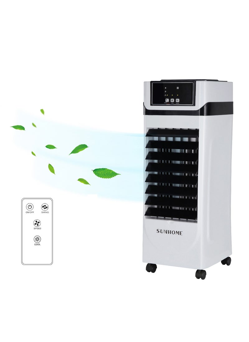 Sunhome - Evaporative Air Cooler, Led Display Cooling Fan with 3 Modes & 3 Speeds, Windowless Air Conditioner with Remote Control - Image 1