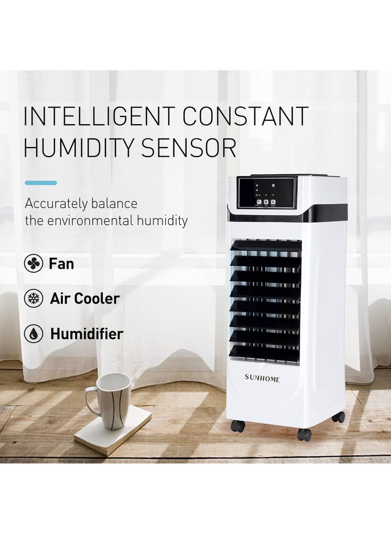 Sunhome - Evaporative Air Cooler, Led Display Cooling Fan with 3 Modes & 3 Speeds, Windowless Air Conditioner with Remote Control - Image 1