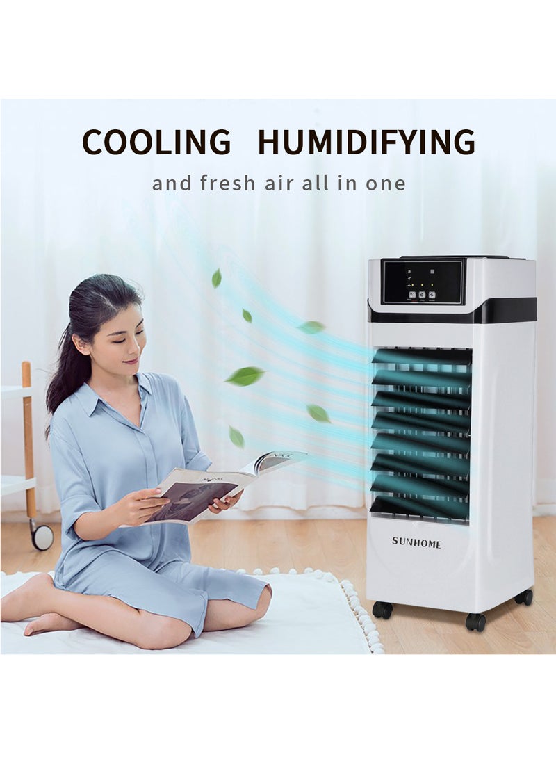 Sunhome - Evaporative Air Cooler, Led Display Cooling Fan with 3 Modes & 3 Speeds, Windowless Air Conditioner with Remote Control - Image 1