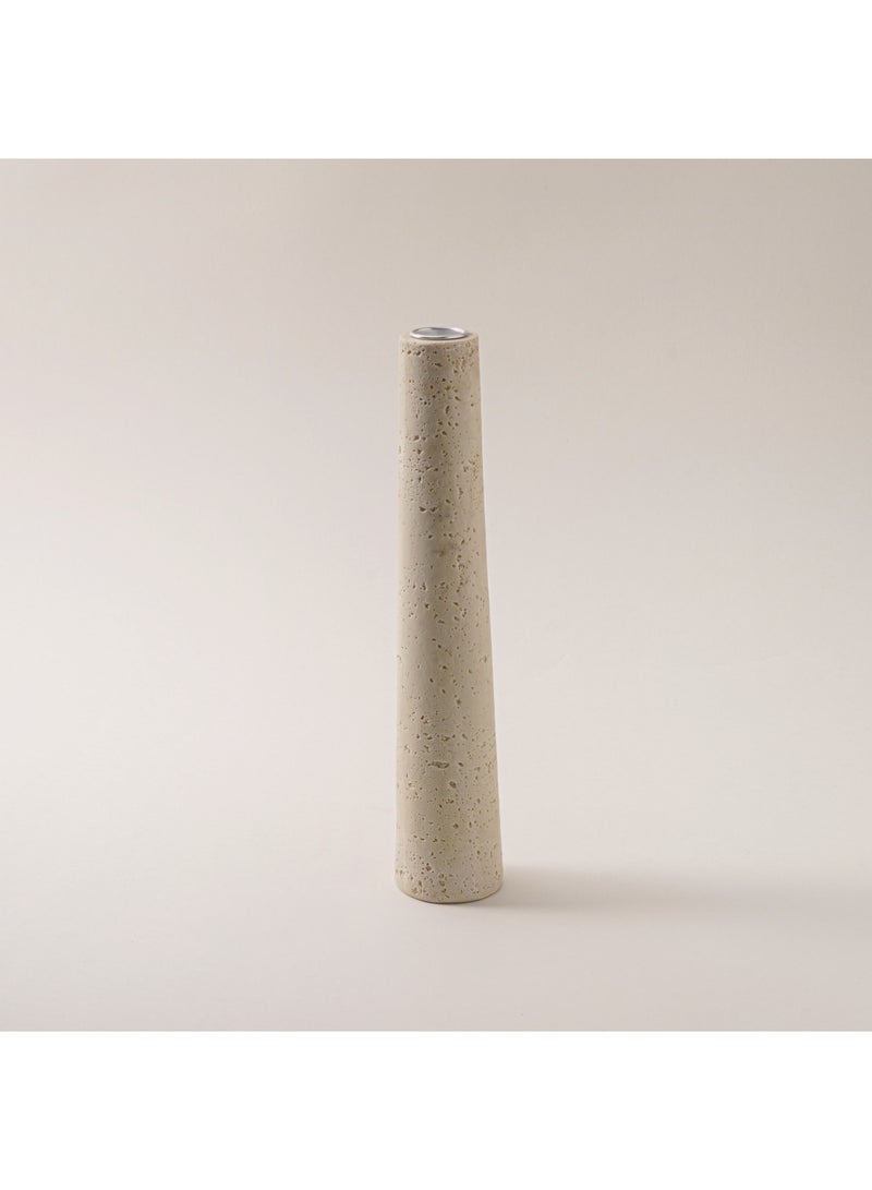 Homez Homez ceramic candlestick travertine collection 5.3*5.3*27.3cm - Image 1